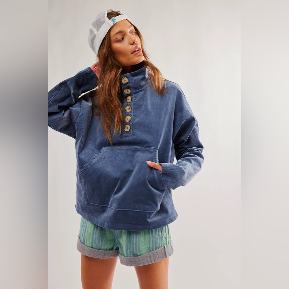 NWT — Falling Forward for Free People Corduroy Knitted Pullover — Size M